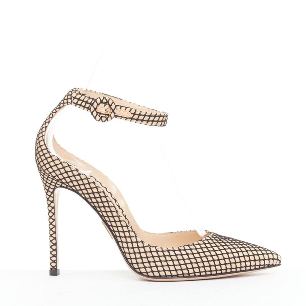 Gianvito Rossi Leather Fishnet Pumps